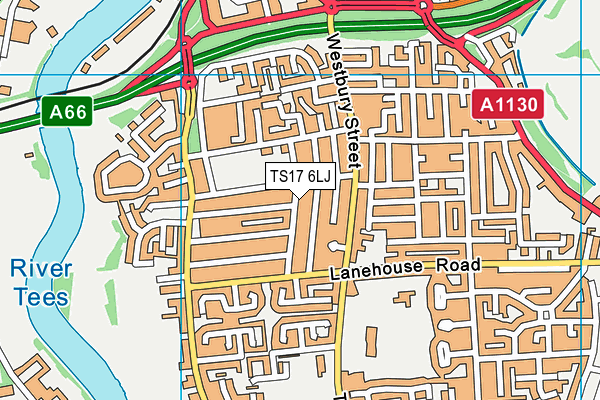 TS17 6LJ map - OS VectorMap District (Ordnance Survey) TS17 6LJ map - OS VectorMap District (Ordnance Survey)