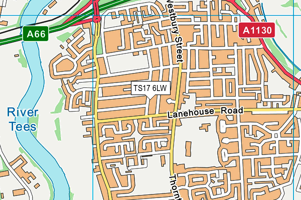 TS17 6LW map - OS VectorMap District (Ordnance Survey) TS17 6LW map - OS VectorMap District (Ordnance Survey)