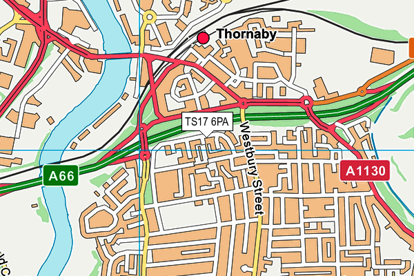 TS17 6PA map - OS VectorMap District (Ordnance Survey) TS17 6PA map - OS VectorMap District (Ordnance Survey)