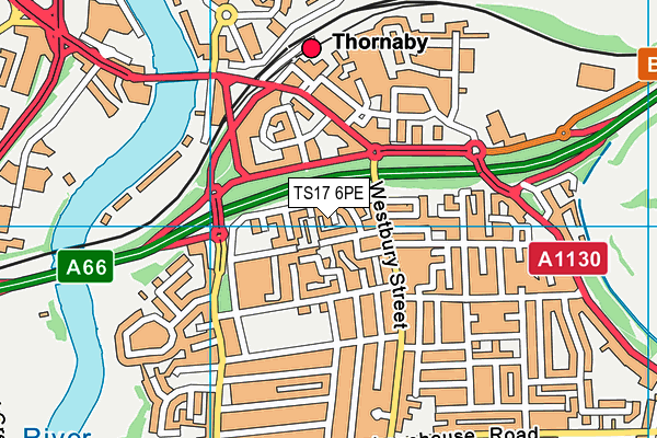TS17 6PE map - OS VectorMap District (Ordnance Survey) TS17 6PE map - OS VectorMap District (Ordnance Survey)
