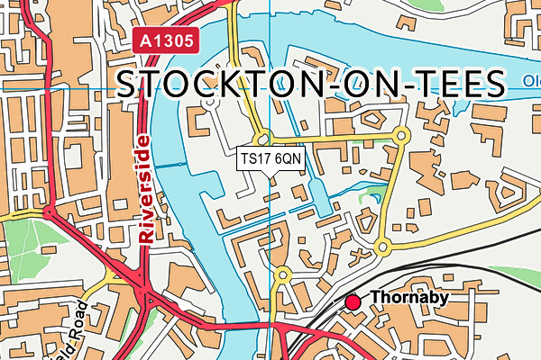 TS17 6QN map - OS VectorMap District (Ordnance Survey) TS17 6QN map - OS VectorMap District (Ordnance Survey)