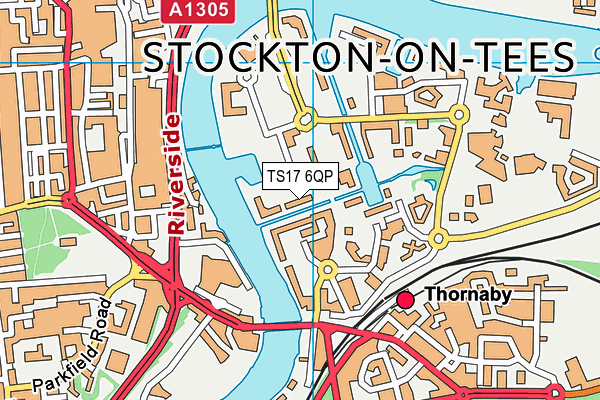 TS17 6QP map - OS VectorMap District (Ordnance Survey)