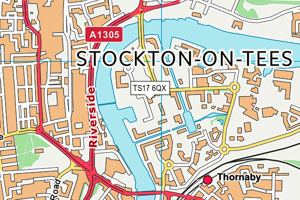 TS17 6QX map - OS VectorMap District (Ordnance Survey) TS17 6QX map - OS VectorMap District (Ordnance Survey)
