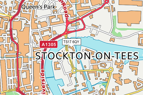 TS17 6QY map - OS VectorMap District (Ordnance Survey) TS17 6QY map - OS VectorMap District (Ordnance Survey)