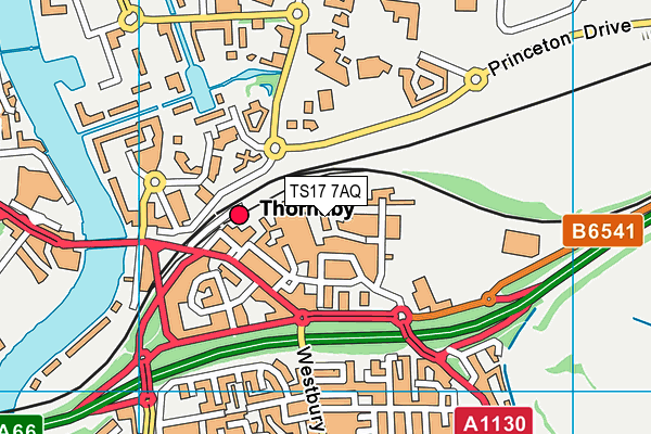 TS17 7AQ map - OS VectorMap District (Ordnance Survey)