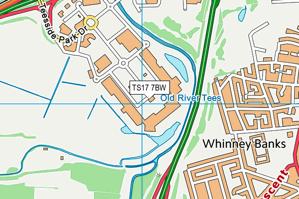 TS17 7BW map - OS VectorMap District (Ordnance Survey) TS17 7BW map - OS VectorMap District (Ordnance Survey)