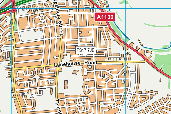 TS17 7JE map - OS VectorMap District (Ordnance Survey) TS17 7JE map - OS VectorMap District (Ordnance Survey)