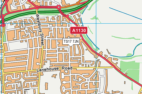 TS17 7JN map - OS VectorMap District (Ordnance Survey) TS17 7JN map - OS VectorMap District (Ordnance Survey)