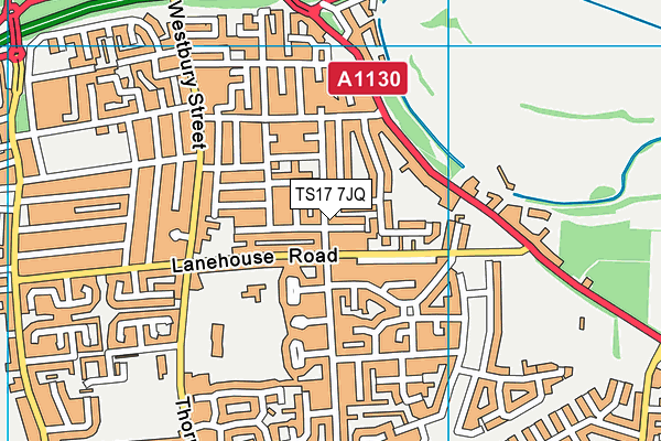 TS17 7JQ map - OS VectorMap District (Ordnance Survey) TS17 7JQ map - OS VectorMap District (Ordnance Survey)