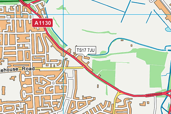 TS17 7JU map - OS VectorMap District (Ordnance Survey) TS17 7JU map - OS VectorMap District (Ordnance Survey)