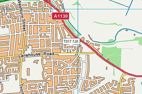 TS17 7JX map - OS VectorMap District (Ordnance Survey) TS17 7JX map - OS VectorMap District (Ordnance Survey)