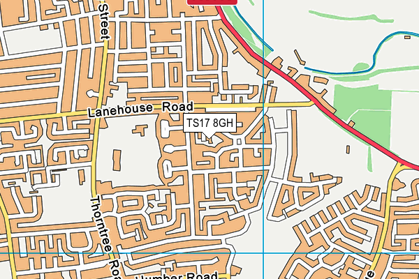 TS17 8GH map - OS VectorMap District (Ordnance Survey) TS17 8GH map - OS VectorMap District (Ordnance Survey)