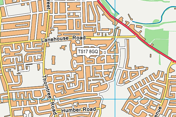 TS17 8GQ map - OS VectorMap District (Ordnance Survey)