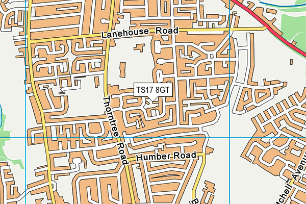 TS17 8GT map - OS VectorMap District (Ordnance Survey) TS17 8GT map - OS VectorMap District (Ordnance Survey)