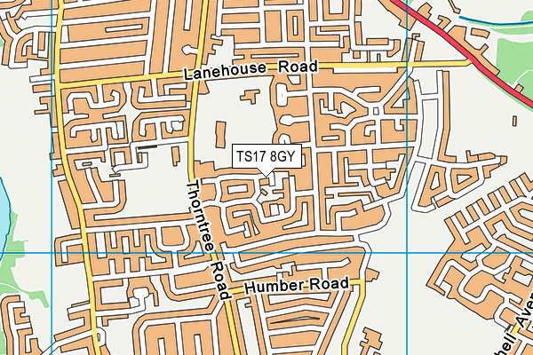 TS17 8GY map - OS VectorMap District (Ordnance Survey)
