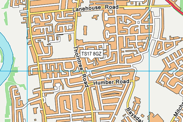 TS17 8GZ map - OS VectorMap District (Ordnance Survey) TS17 8GZ map - OS VectorMap District (Ordnance Survey)