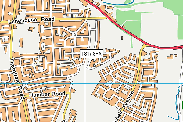 TS17 8HA map - OS VectorMap District (Ordnance Survey) TS17 8HA map - OS VectorMap District (Ordnance Survey)