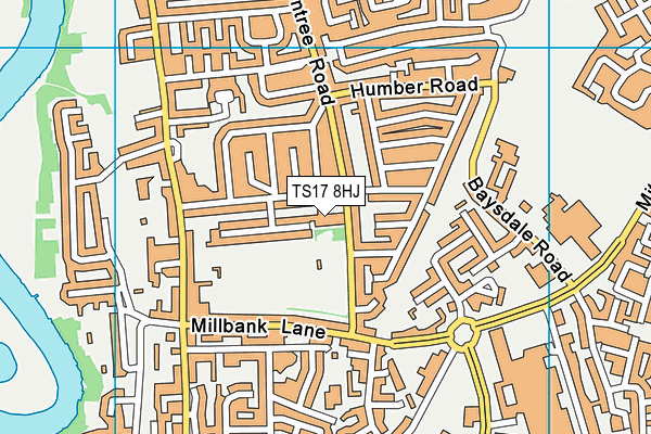TS17 8HJ map - OS VectorMap District (Ordnance Survey) TS17 8HJ map - OS VectorMap District (Ordnance Survey)