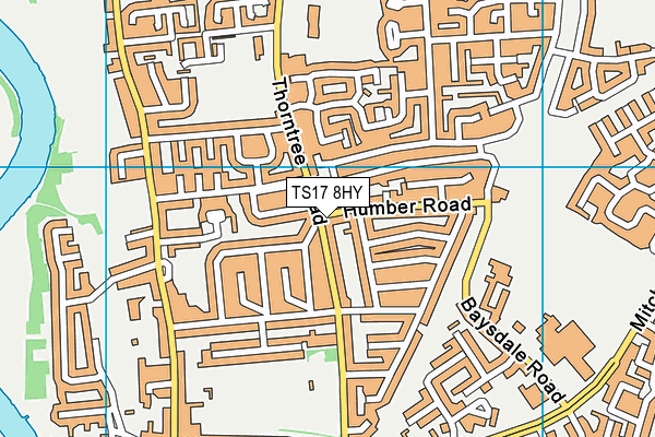 TS17 8HY map - OS VectorMap District (Ordnance Survey) TS17 8HY map - OS VectorMap District (Ordnance Survey)