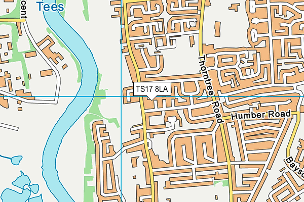 TS17 8LA map - OS VectorMap District (Ordnance Survey) TS17 8LA map - OS VectorMap District (Ordnance Survey)