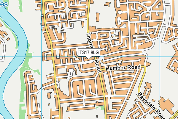 TS17 8LG map - OS VectorMap District (Ordnance Survey) TS17 8LG map - OS VectorMap District (Ordnance Survey)