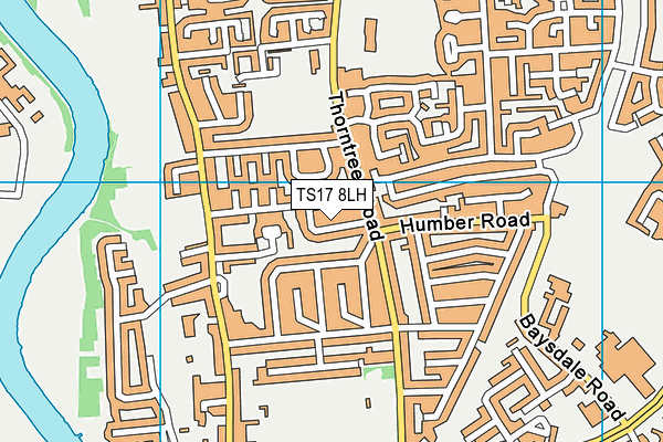 TS17 8LH map - OS VectorMap District (Ordnance Survey) TS17 8LH map - OS VectorMap District (Ordnance Survey)