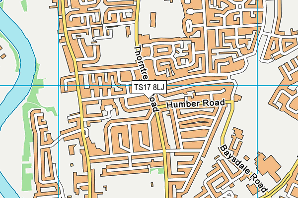 TS17 8LJ map - OS VectorMap District (Ordnance Survey) TS17 8LJ map - OS VectorMap District (Ordnance Survey)
