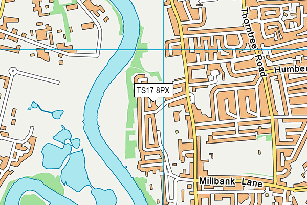 TS17 8PX map - OS VectorMap District (Ordnance Survey) TS17 8PX map - OS VectorMap District (Ordnance Survey)