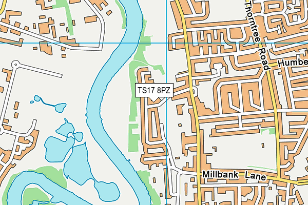 TS17 8PZ map - OS VectorMap District (Ordnance Survey) TS17 8PZ map - OS VectorMap District (Ordnance Survey)