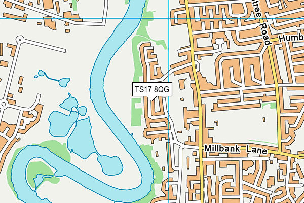 TS17 8QG map - OS VectorMap District (Ordnance Survey) TS17 8QG map - OS VectorMap District (Ordnance Survey)