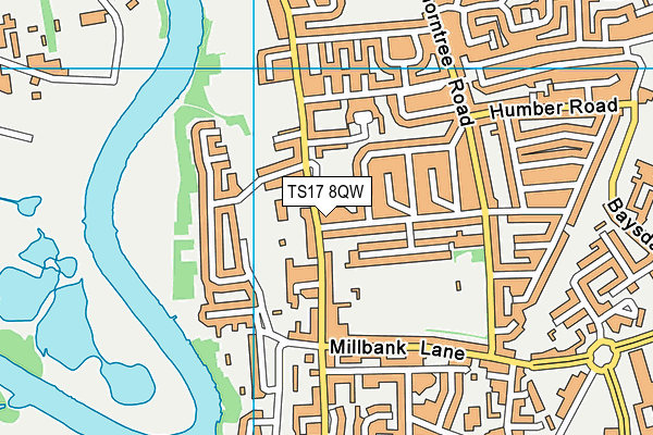 TS17 8QW map - OS VectorMap District (Ordnance Survey) TS17 8QW map - OS VectorMap District (Ordnance Survey)