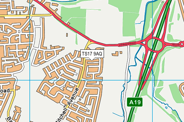 TS17 9AQ map - OS VectorMap District (Ordnance Survey) TS17 9AQ map - OS VectorMap District (Ordnance Survey)