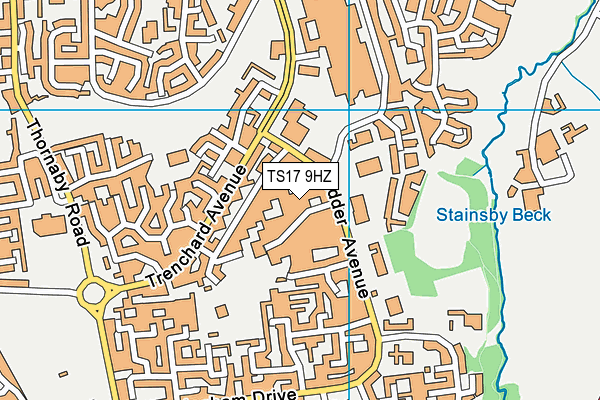 TS17 9HZ map - OS VectorMap District (Ordnance Survey) TS17 9HZ map - OS VectorMap District (Ordnance Survey)