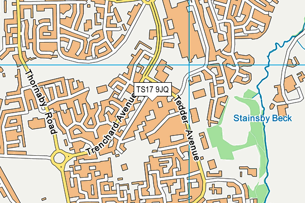 TS17 9JQ map - OS VectorMap District (Ordnance Survey) TS17 9JQ map - OS VectorMap District (Ordnance Survey)