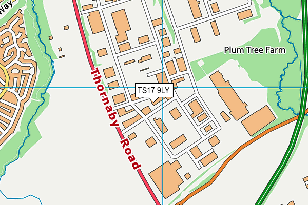 TS17 9LY map - OS VectorMap District (Ordnance Survey) TS17 9LY map - OS VectorMap District (Ordnance Survey)