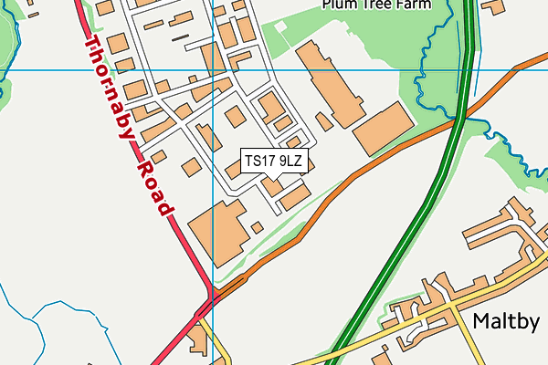 TS17 9LZ map - OS VectorMap District (Ordnance Survey) TS17 9LZ map - OS VectorMap District (Ordnance Survey)