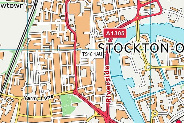 TS18 1AU map - OS VectorMap District (Ordnance Survey) TS18 1AU map - OS VectorMap District (Ordnance Survey)