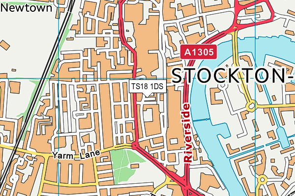 TS18 1DS map - OS VectorMap District (Ordnance Survey) TS18 1DS map - OS VectorMap District (Ordnance Survey)