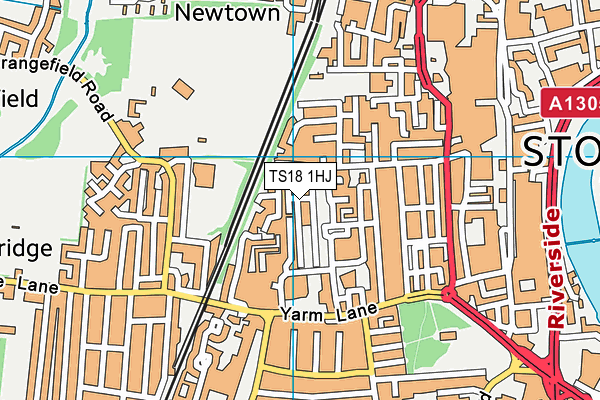 TS18 1HJ map - OS VectorMap District (Ordnance Survey) TS18 1HJ map - OS VectorMap District (Ordnance Survey)
