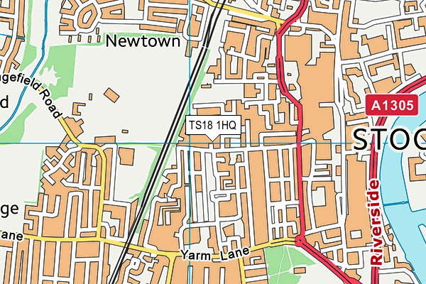 TS18 1HQ map - OS VectorMap District (Ordnance Survey) TS18 1HQ map - OS VectorMap District (Ordnance Survey)