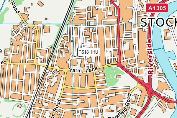 TS18 1HU map - OS VectorMap District (Ordnance Survey) TS18 1HU map - OS VectorMap District (Ordnance Survey)