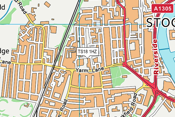 TS18 1HZ map - OS VectorMap District (Ordnance Survey) TS18 1HZ map - OS VectorMap District (Ordnance Survey)