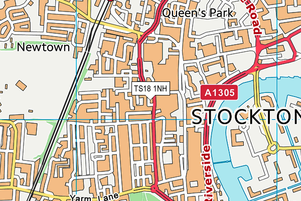 TS18 1NH map - OS VectorMap District (Ordnance Survey) TS18 1NH map - OS VectorMap District (Ordnance Survey)