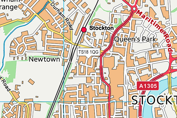 TS18 1QG map - OS VectorMap District (Ordnance Survey) TS18 1QG map - OS VectorMap District (Ordnance Survey)