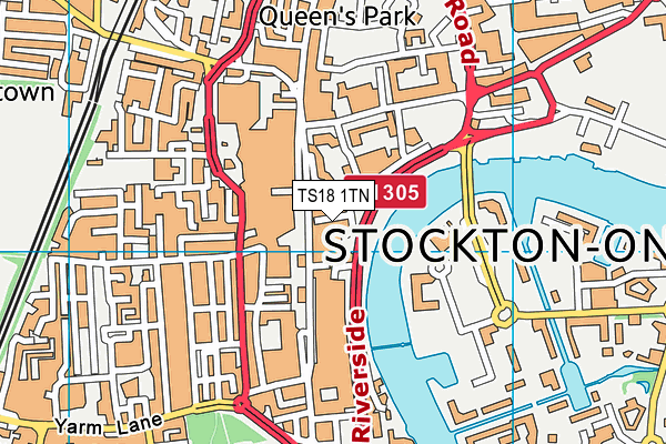 TS18 1TN map - OS VectorMap District (Ordnance Survey) TS18 1TN map - OS VectorMap District (Ordnance Survey)