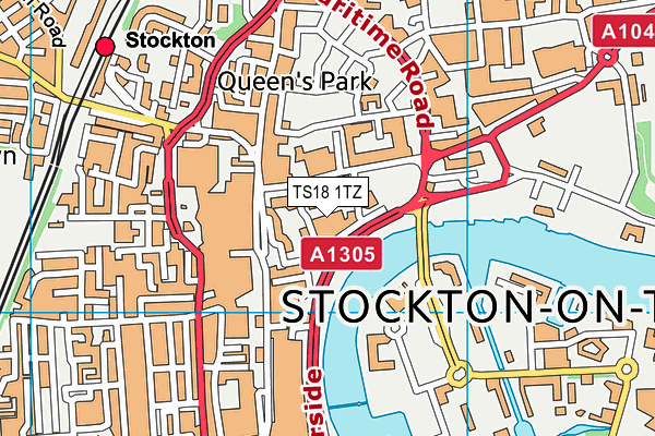 TS18 1TZ map - OS VectorMap District (Ordnance Survey) TS18 1TZ map - OS VectorMap District (Ordnance Survey)