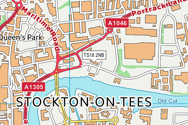 TS18 2NB map - OS VectorMap District (Ordnance Survey) TS18 2NB map - OS VectorMap District (Ordnance Survey)