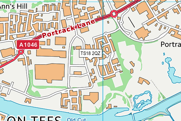 TS18 2QZ map - OS VectorMap District (Ordnance Survey) TS18 2QZ map - OS VectorMap District (Ordnance Survey)