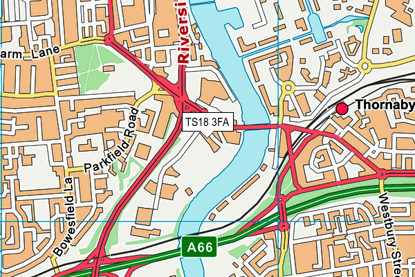 TS18 3FA map - OS VectorMap District (Ordnance Survey) TS18 3FA map - OS VectorMap District (Ordnance Survey)