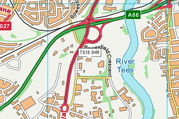 TS18 3HR map - OS VectorMap District (Ordnance Survey) TS18 3HR map - OS VectorMap District (Ordnance Survey)